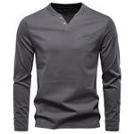 Men’s Long Sleeve Henley T-Shirt