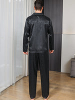 Men’s Long Sleeve Notch Collar 2 Piece Pajama Set