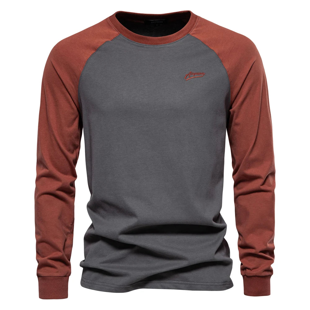 Men’s Long Sleeve O-neck Collar T-Shirt
