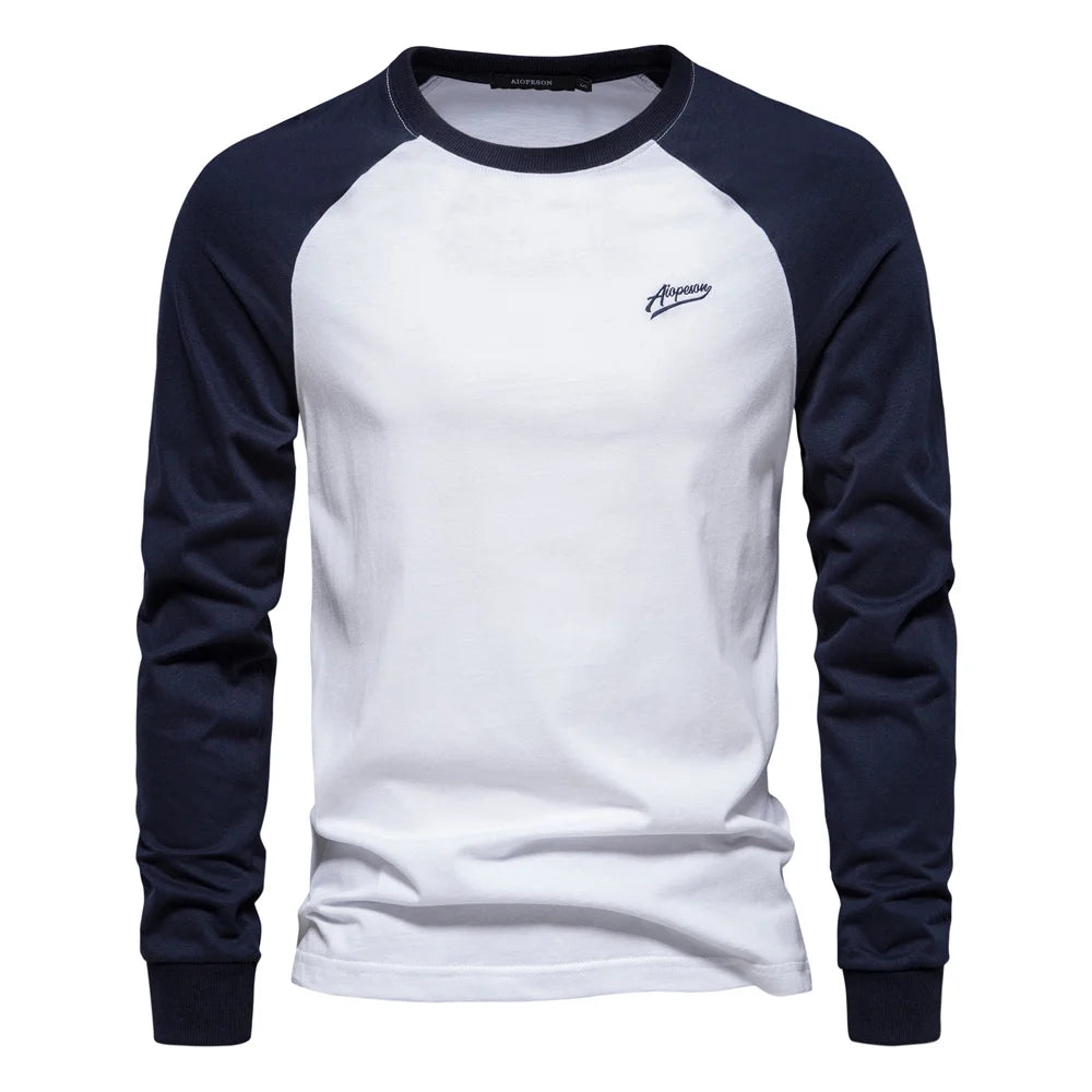 Men’s Long Sleeve O-neck Collar T-Shirt