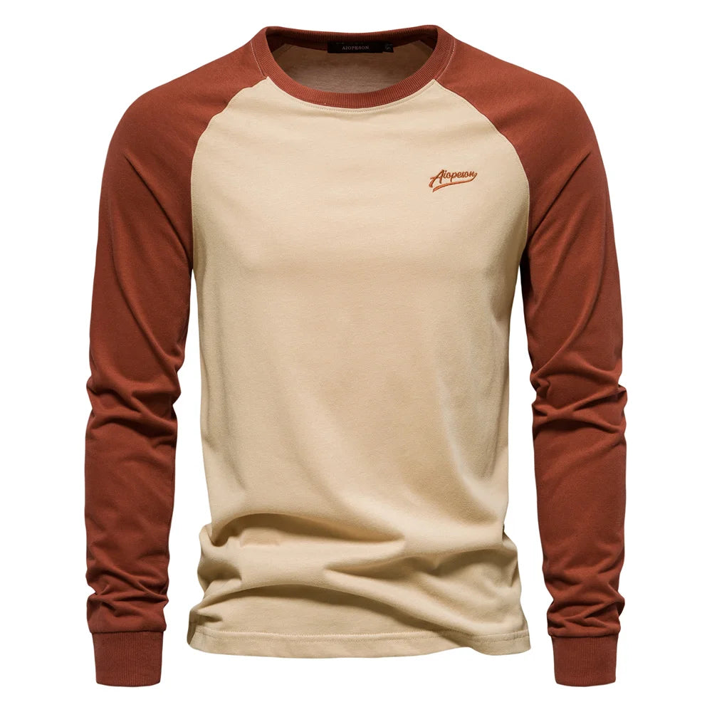 Men’s Long Sleeve O-neck Collar T-Shirt
