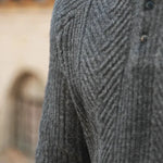 Men's Long Sleeve Patterned Polo Sweater