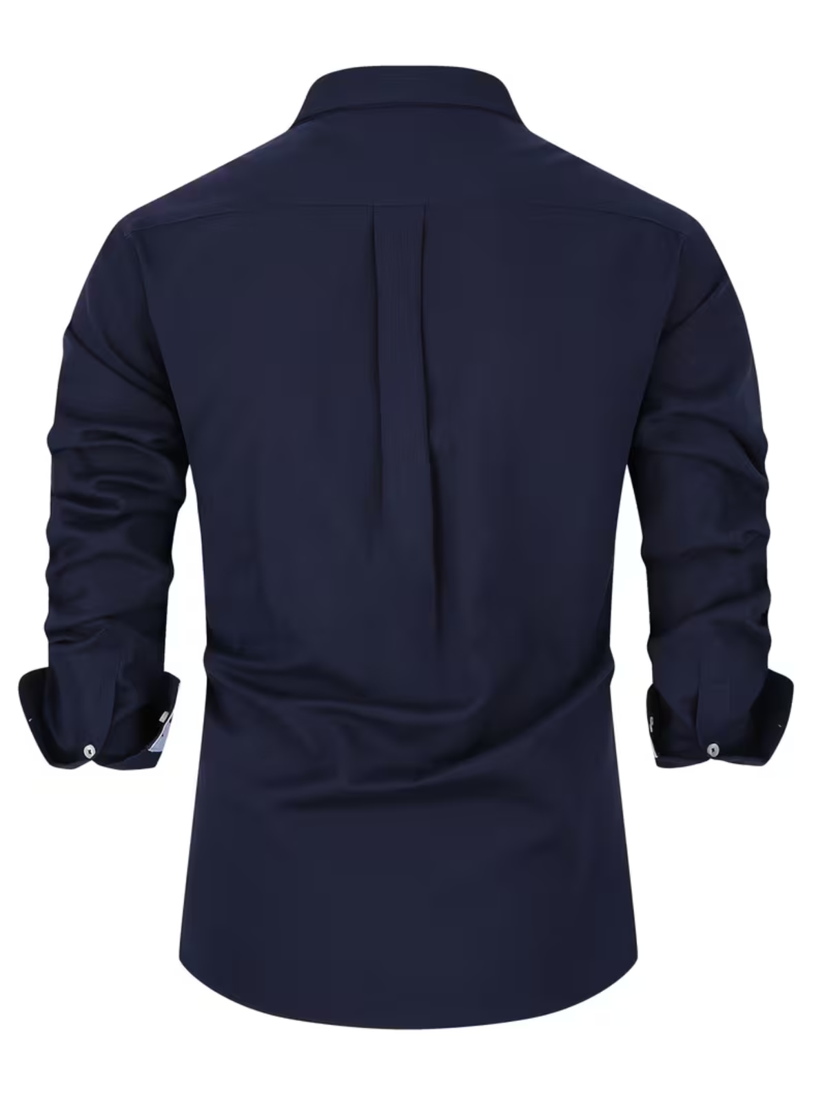 Men’s Long Sleeve Pointed Collar Button Down Shirt