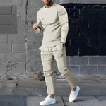 Men’s Long Sleeve T-Shirt and Jogger Pants 2 Piece Lounge Set
