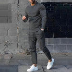 Men’s Long Sleeve T-Shirt and Jogger Pants 2 Piece Lounge Set
