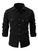Men’s Long Sleeve Utility Pocket Shirt