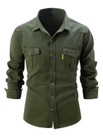 Men’s Long Sleeve Utility Pocket Shirt