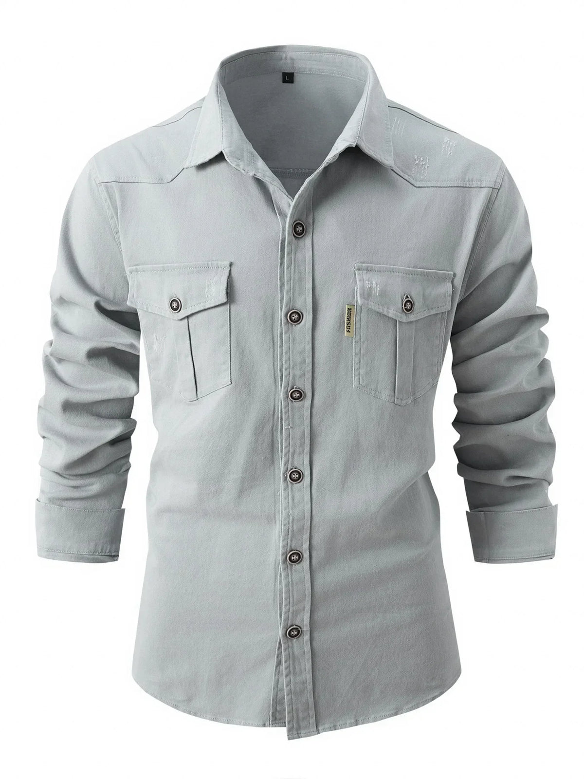 Men’s Long Sleeve Utility Pocket Shirt
