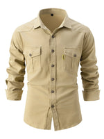 Men’s Long Sleeve Utility Pocket Shirt