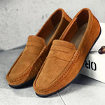 Men's Low Top Moc Toe Slip On Stitched Trim Penny Loafers