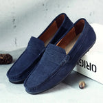 Men's Low Top Moc Toe Slip On Stitched Trim Penny Loafers