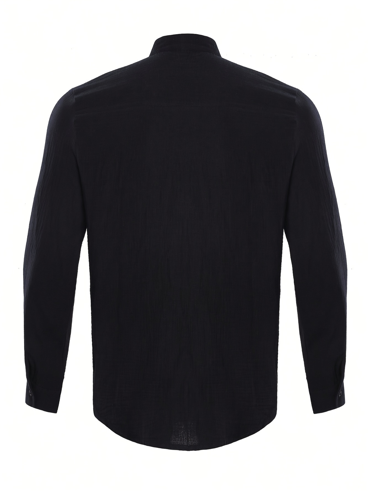 Men's Mandarin Collar Long Sleeve Button Up Shirt
