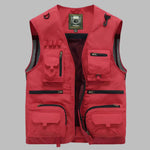 Men's Multi-Pocket Front Zip Utility Vest