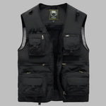 Men's Multi-Pocket Front Zip Utility Vest