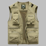 Men's Multi-Pocket Front Zip Utility Vest