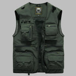 Men's Multi-Pocket Front Zip Utility Vest