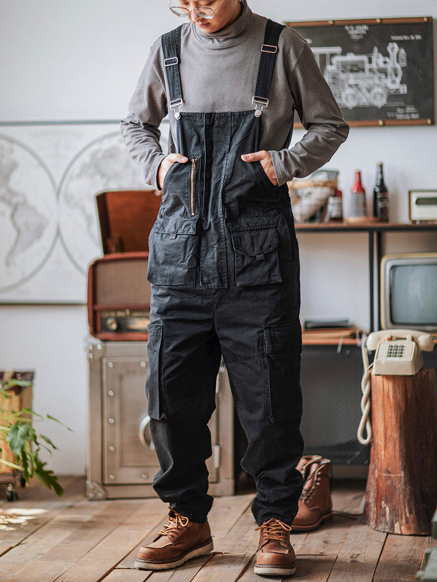 Men's Multi-Pocket Utility Cargo Overall
