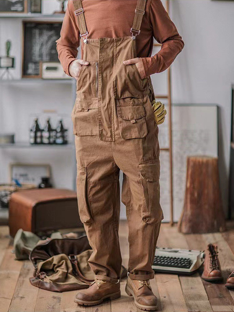 Men's Multi-Pocket Utility Cargo Overall