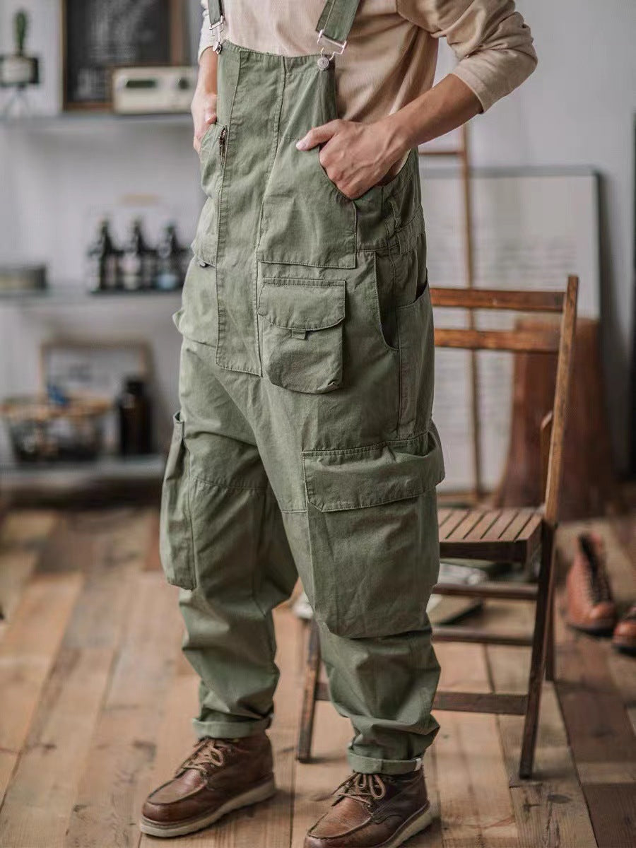 Men's Multi-Pocket Utility Cargo Overall