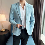 Men’s Notch Lapel Single Breasted Tailored Blazer Jacket