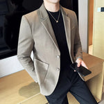 Men’s Notch Lapel Two Button Single Breasted Blazer Jacket