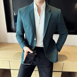 Men’s Notch Lapel Two Button Single Breasted Blazer Jacket