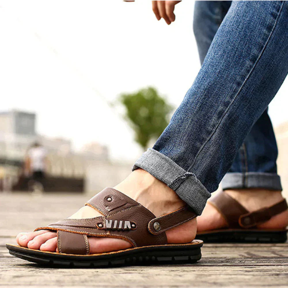 Men’s Open Toe Multi Strap Back Strap Sandals