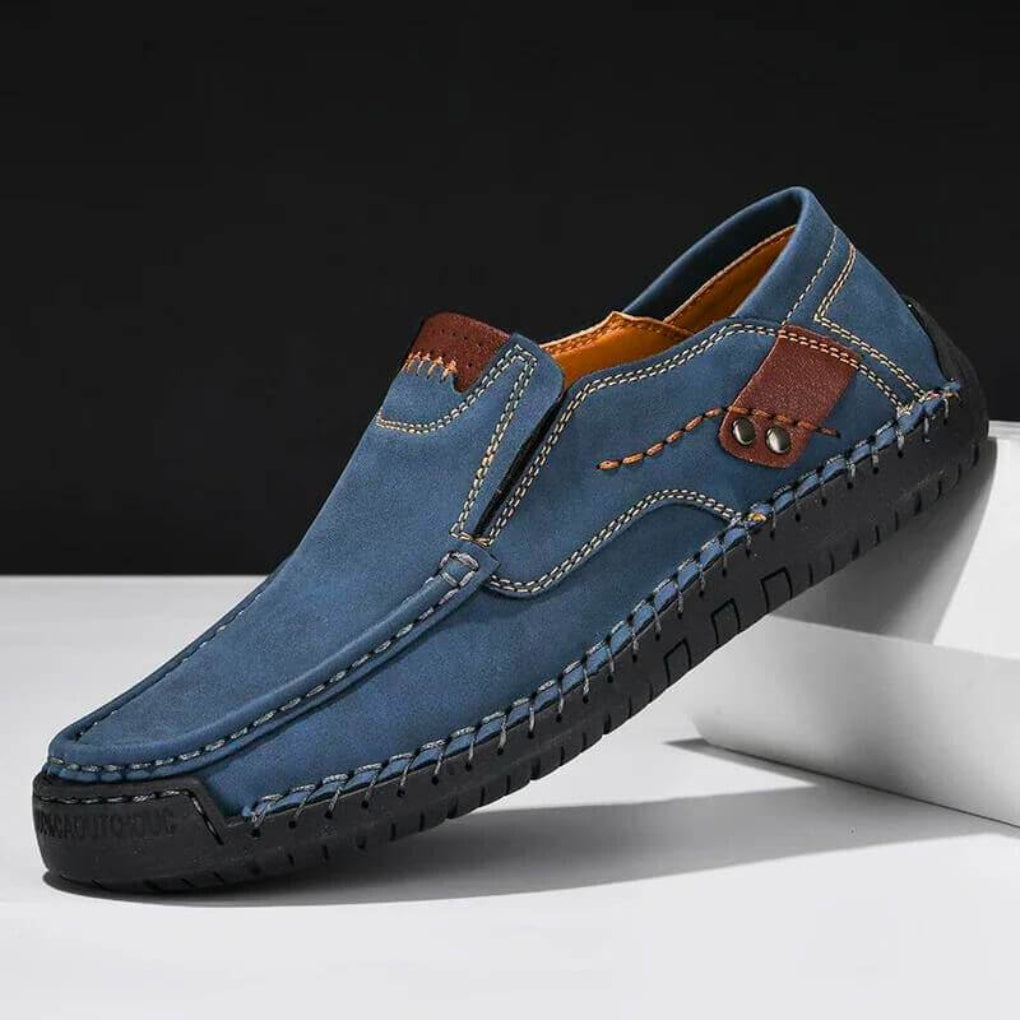 Men's Patch Accents Slip-On Loafers
