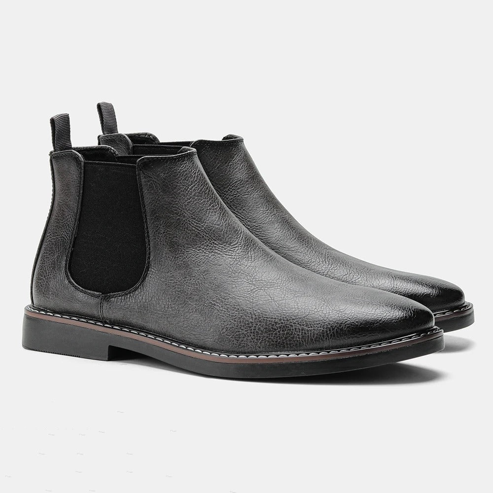 Men’s Pull Tab Elastic Side Chelsea Ankle Boots