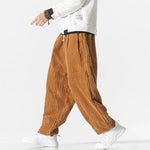 Men’s Ribbed Elastic Waist Loose Fit Lounge Pants