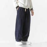 Men’s Ribbed Elastic Waist Loose Fit Lounge Pants