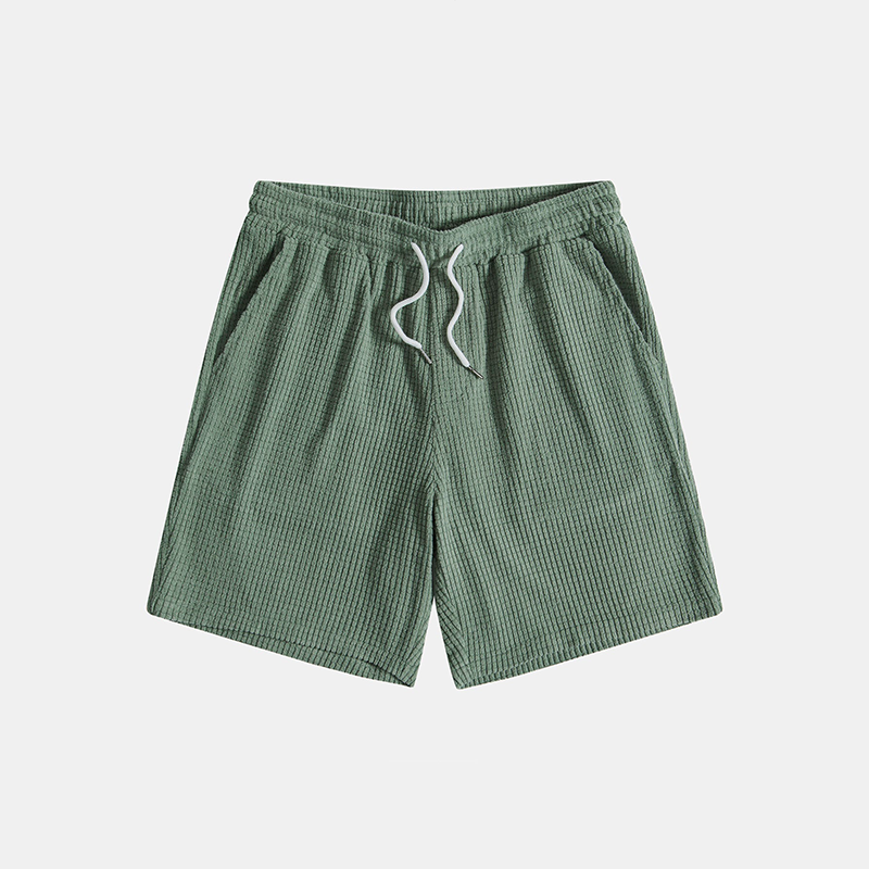 Men’s Short Sleeve Shirt and Drawstring Shorts 2 Piece Set