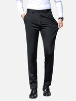 Men’s Slim Fit Button Closure Belt Loop Tailored Pants