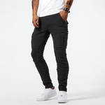 Men’s Slim Fit Cargo Pants with Side Flap Pockets