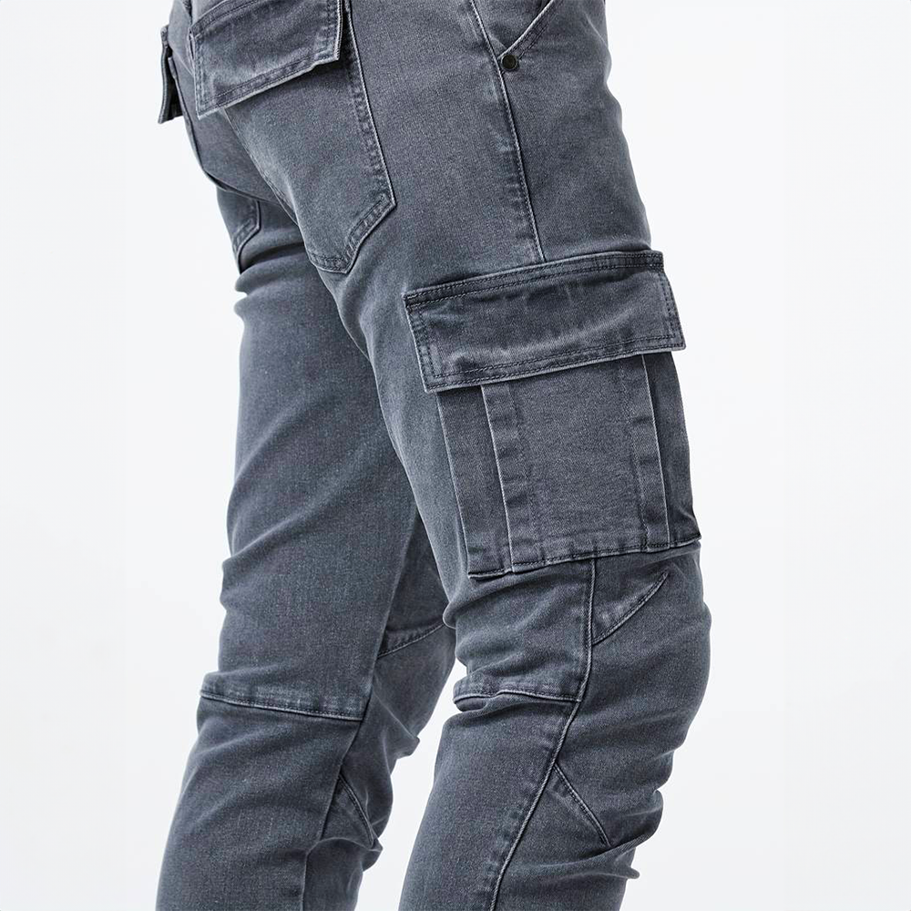 Men’s Slim Fit Cargo Pants with Side Flap Pockets