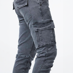 Men’s Slim Fit Cargo Pants with Side Flap Pockets