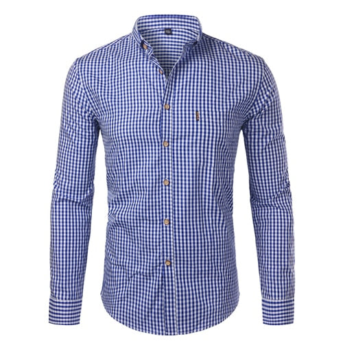 Men’s Slim Fit Checkered Button Down Shirt