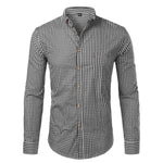 Men’s Slim Fit Checkered Button Down Shirt