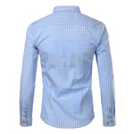 Men’s Slim Fit Checkered Button Down Shirt