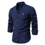Men’s Slim Fit Mandarin Collar Button Shirt
