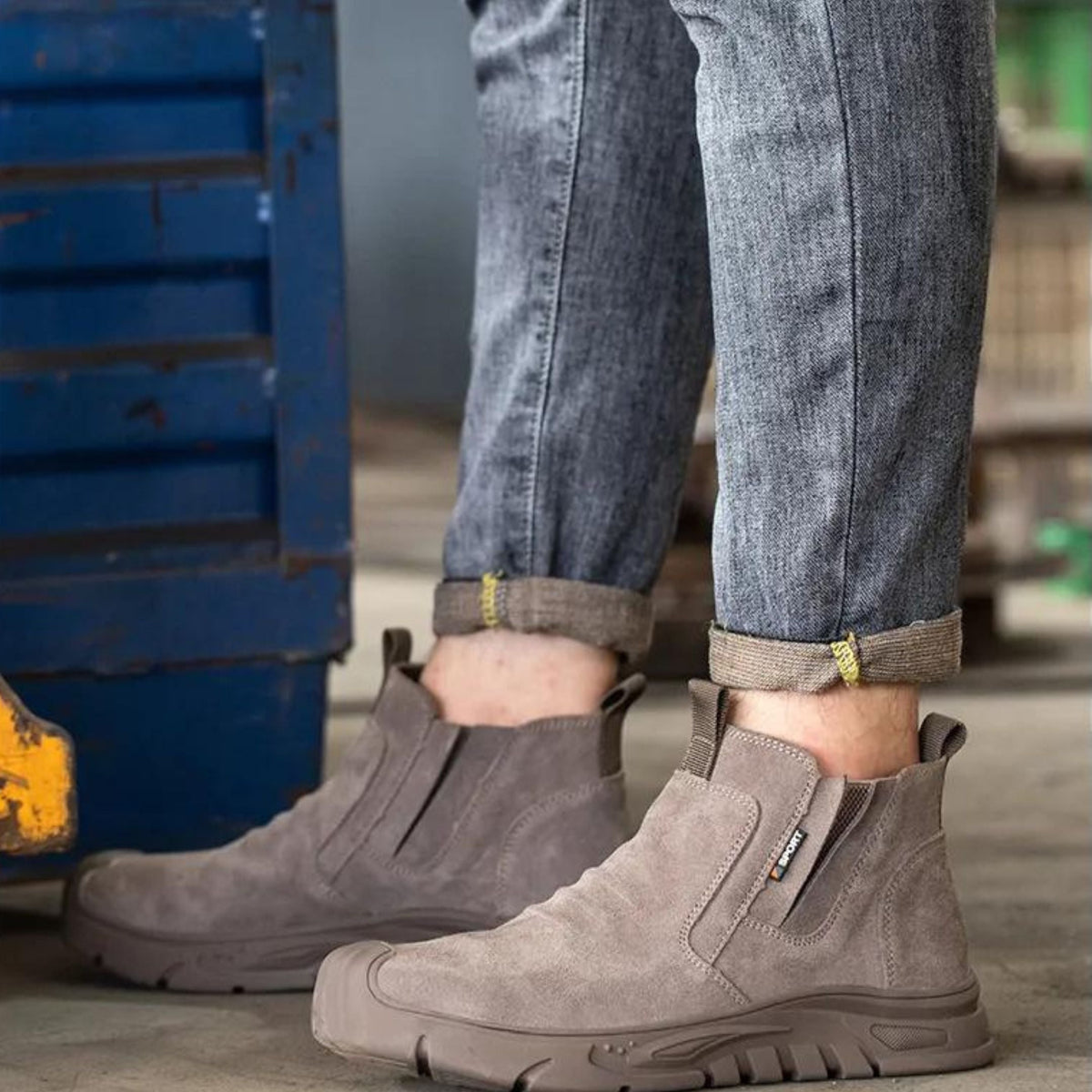 Men’s Slip-On Steel Toe Work Boots