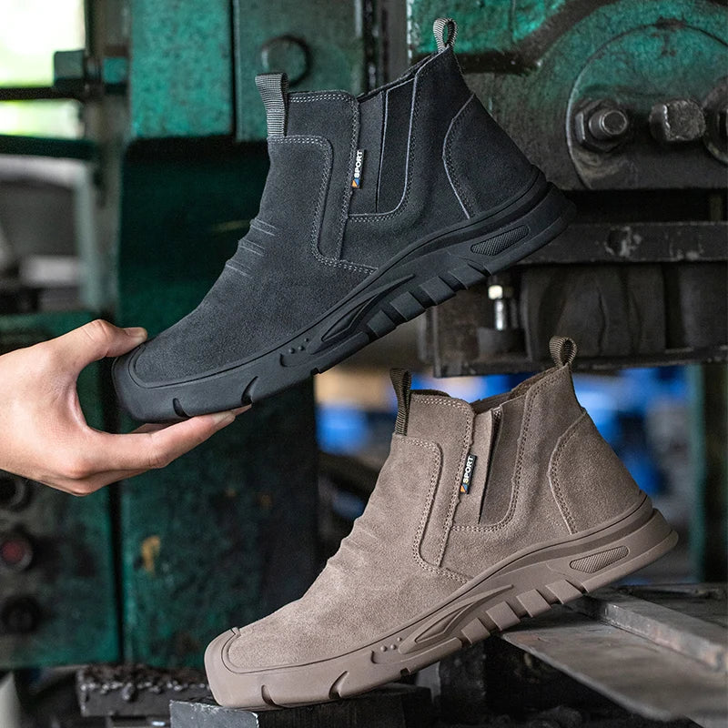 Men’s Slip-On Steel Toe Work Boots