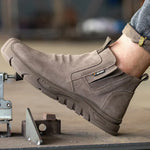 Men’s Slip-On Steel Toe Work Boots