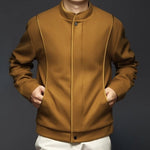 Men’s Stand Collar Snap Button Front Jacket