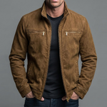 Men's Stand-Collar Zip-Front Utility Jacket
