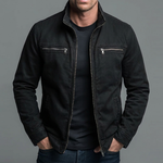 Men's Stand-Collar Zip-Front Utility Jacket