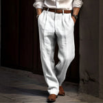 Men's Straight Cut Pleated Pants