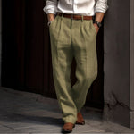 Men's Straight Cut Pleated Pants