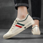 Men’s Stripe Detail Lace-Up Low-Top Sneakers