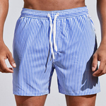 Men’s Striped Drawstring Swimming Trunks